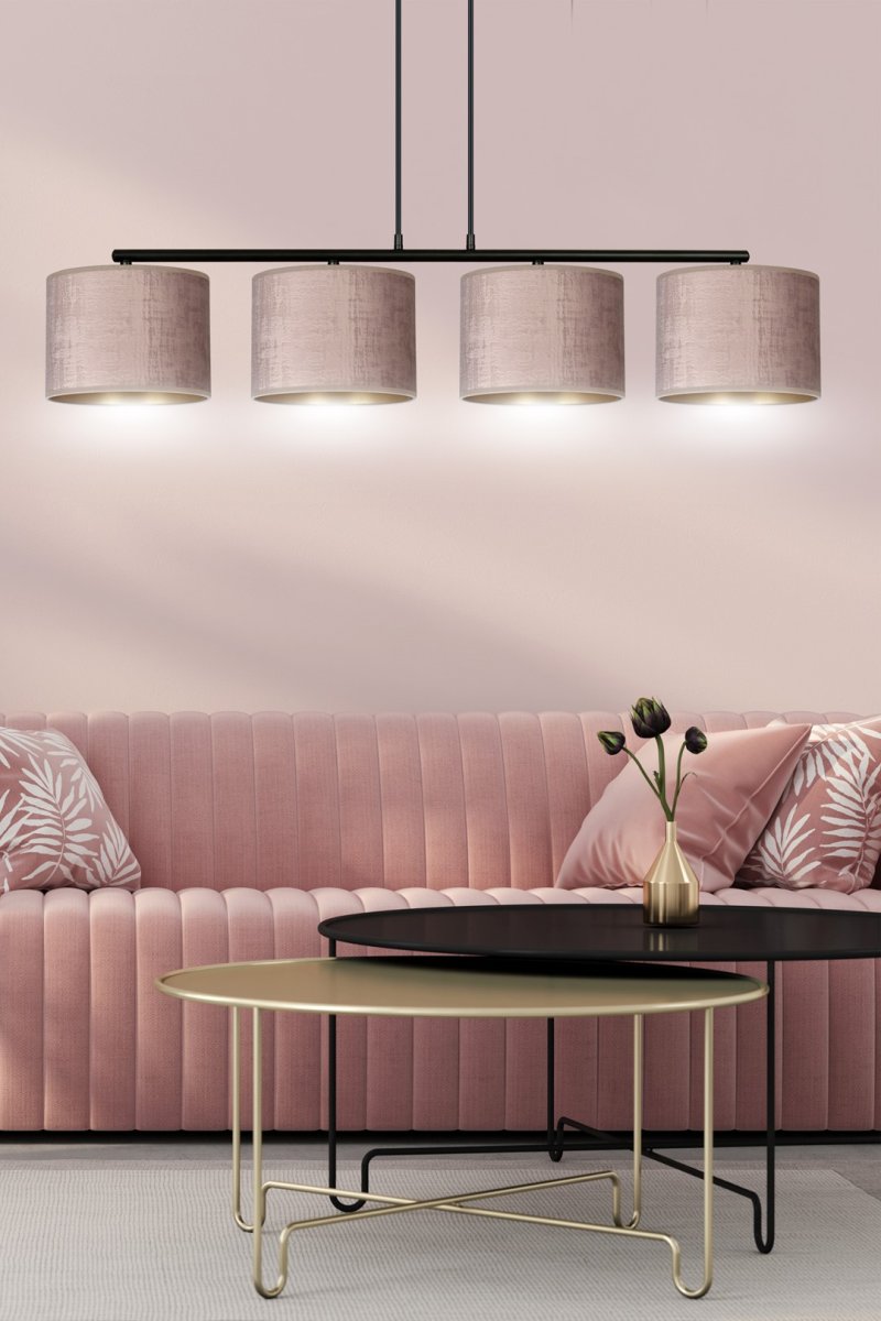 Hilde 100cm Rosa Lámpas de techo De Emibig Lighting - La construcci&oacute;n simple y la elegante combinaci&oacute;n de colores hacen de Hilde una opci&oacute;n vers&aacute;til que se adapta a muchas habitaciones y estilos diferentes.
