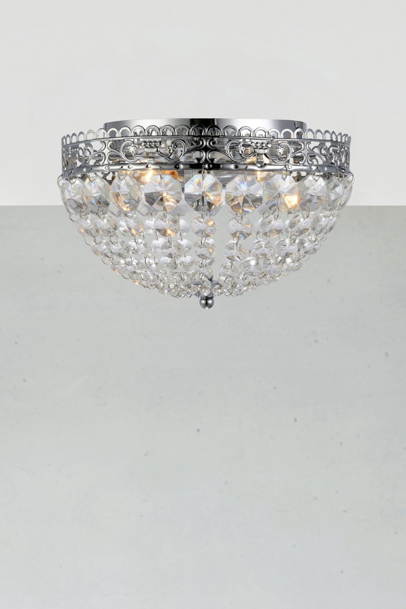 Saxholm Ø27 Cromo lámpara de baño De Markslöjd - Con un di&aacute;metro de 27 cm, se convierte r&aacute;pidamente en el centro de atenci&oacute;n de la estancia y a&ntilde;ade un toque de lujo a su interior.