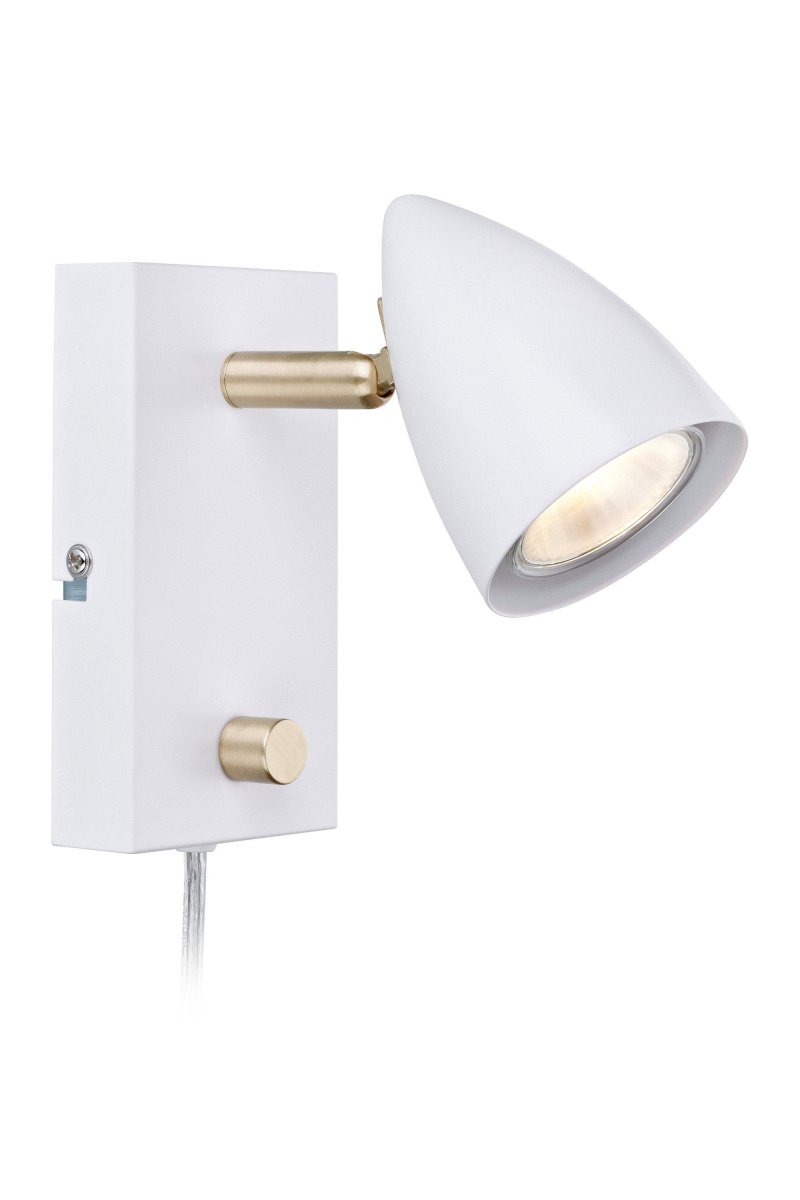 Ciro Blanco lámpara de lectura De Markslöjd - La pantalla ajustable permite dirigir la luz fácilmente, lo que hace que la lámpara sea ideal como lámpara de noche o como iluminación de acento en la sala de estar.