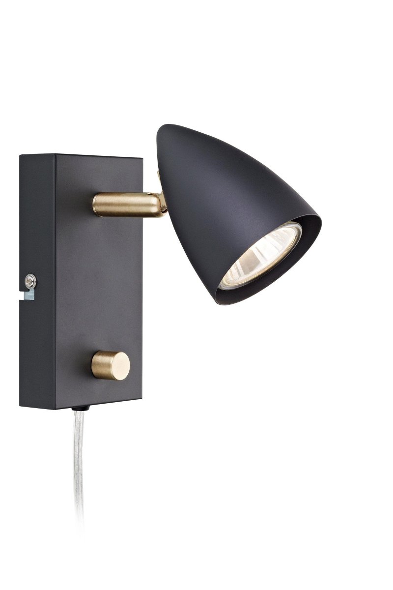 Ciro Negro lámpara de lectura De Markslöjd - Regulador de intensidad disponible en&aring; Placa de pared para regular la intensidad de la luz.