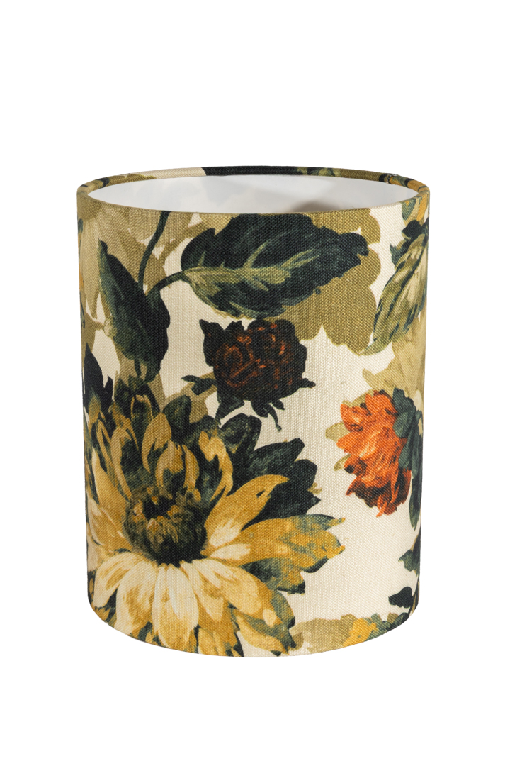 Lampshade Cylinder Sunflower Ø22 Multicolor De Alde & Lind - Gracias a su forma recta, se combina fácilmente con diferentes bases de lámpara y encaja a la perfección tanto en interiores retro como modernos.