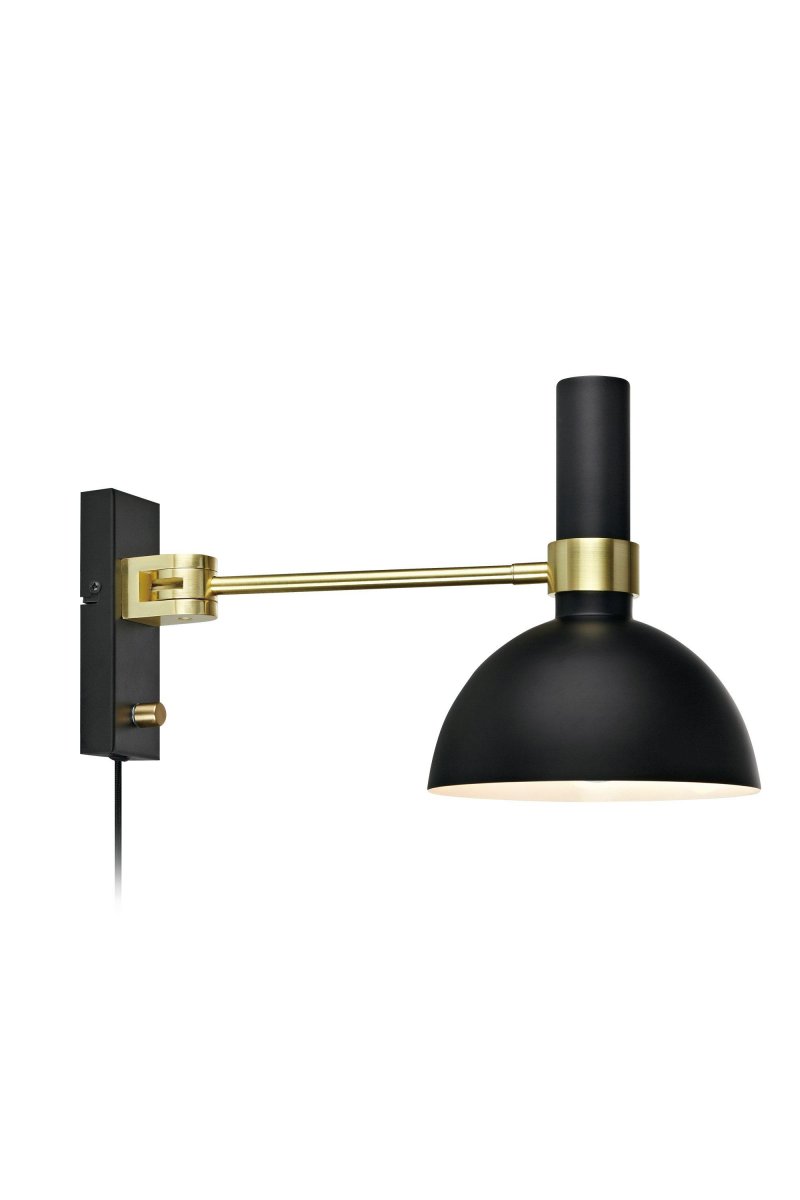 Larry 40cm Negro lámpara de pared De Markslöjd - Con su regulador de intensidad incorporado y la capacidad de girar 180 grados hacia la izquierda y hacia la derecha, ofrece máxima flexibilidad e iluminación atmosférica.