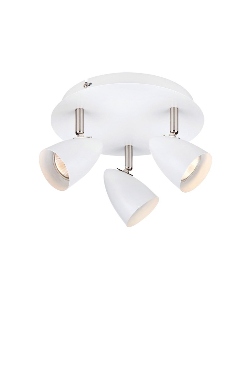 Ciro 3 Blanco foco de techo De Markslöjd - El acabado blanco y los cabezales c&oacute;nicos y simples crean un aspecto fresco y minimalista, lo que hace que la l&aacute;mpara sea perfecta para cocinas, pasillos o espacios de trabajo.