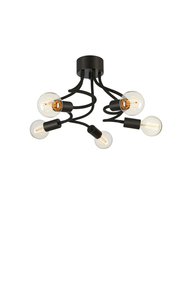 Medusa 70cm Negro plafón De Markslöjd - El diseño minimalista y moderno de la lámpara la convierte en un excelente complemento para interiores modernos e industriales.