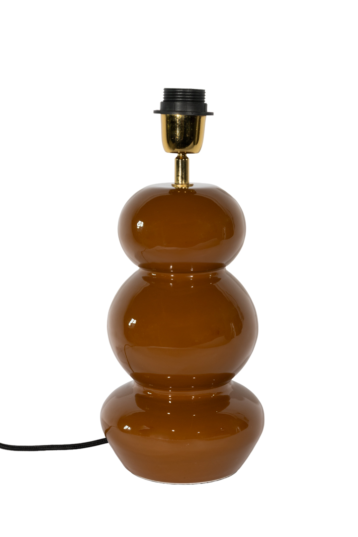 Becca 36cm Marrón base de lámpara De Alde & Lind - Becca es una base de lámpara decorativa de metal en un cálido tono marrón con un acabado brillante similar al esmalte.