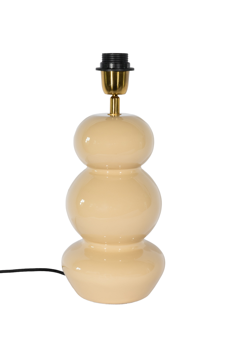 Becca 36cm Beige base de lámpara De Alde & Lind - Becca es una base de lámpara decorativa de metal en un suave tono beige con un acabado brillante tipo esmalte.