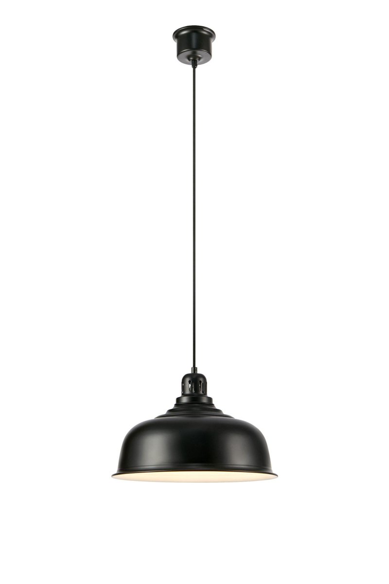 Port Ø37 Negro Lámpas de techo De Markslöjd - Esta l&aacute;mpara de techo m&aacute;s peque&ntilde;a, hecha de metal negro, encaja perfectamente encima de la mesa del comedor.