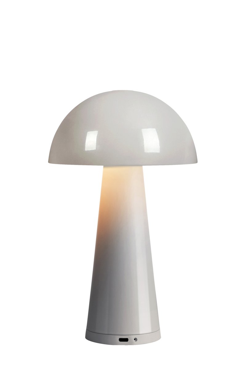 Fungi 27cm Grisáceo portátil De Markslöjd - Ideal para las c&aacute;lidas tardes de verano en la terraza, en la mesa del comedor o como l&aacute;mpara de noche port&aacute;til, proporciona una agradable luz ambiental.