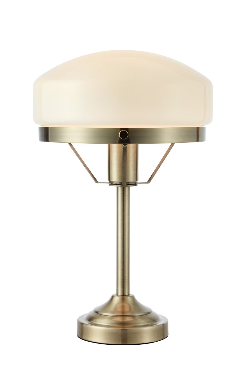 Imagen ampliada de Aurelia 40cm Latón antiguo lámpara de mesa De Markslöjd - La l&aacute;mpara incluye un cable transparente de 2 m de largo, un interruptor y un enchufe.