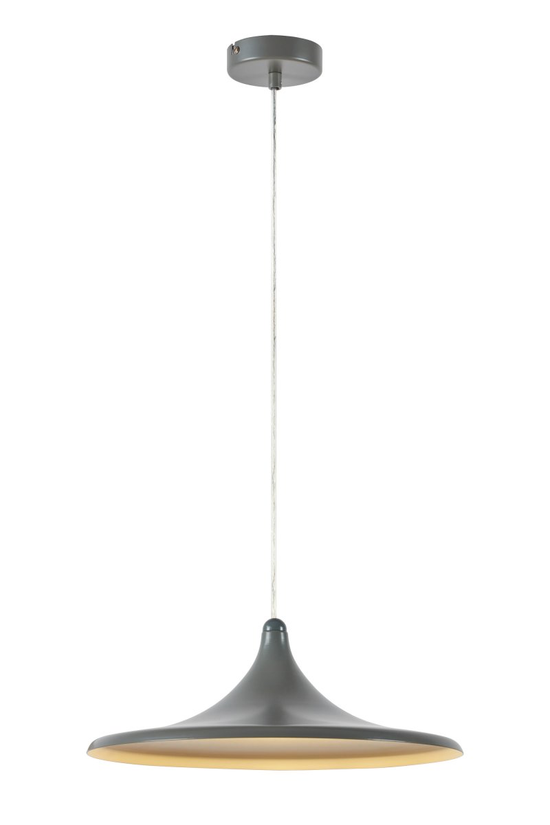 Beam Ø37 Gris Lámpas de techo De Markslöjd - Beam es una elegante l&aacute;mpara colgante de metal gris con una pantalla ligeramente curvada y un di&aacute;metro de 37 cm.