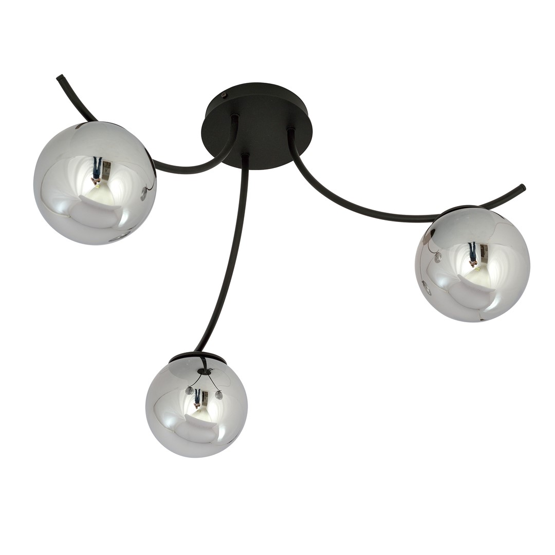 Boston Ø65 Negro/Ahumado plafón De Emibig Lighting - Boston es una serie de l&aacute;mparas de techo modernas muy vendidas que se adaptan perfectamente tanto a interiores modernos como a los m&aacute;s tradicionales.