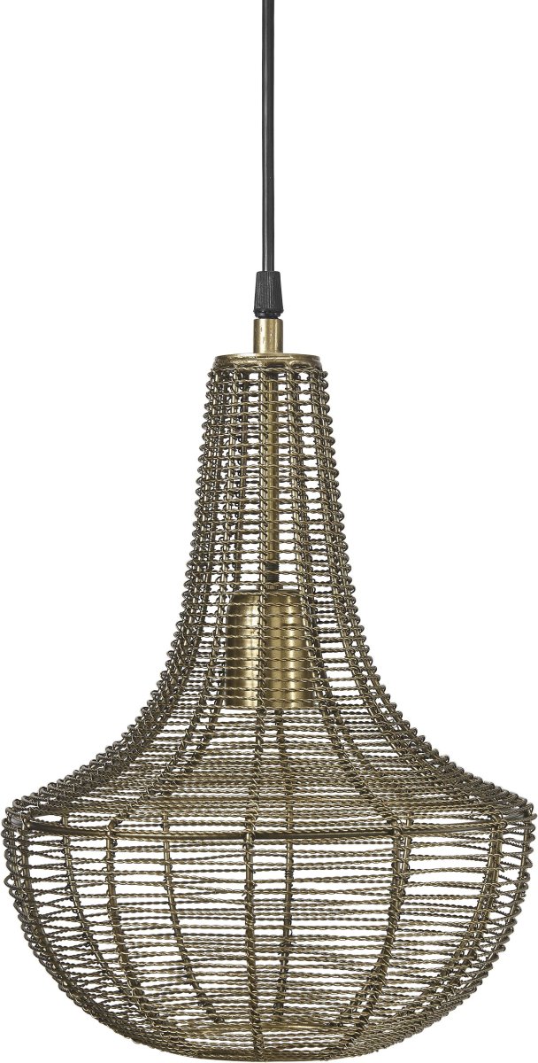 Kingstown Ø25 Oro Lámpas de techo De PR Home - La lámpara de techo tiene un cable de 1,6 metros de largo con un casquillo de techo del mismo color que la luz.