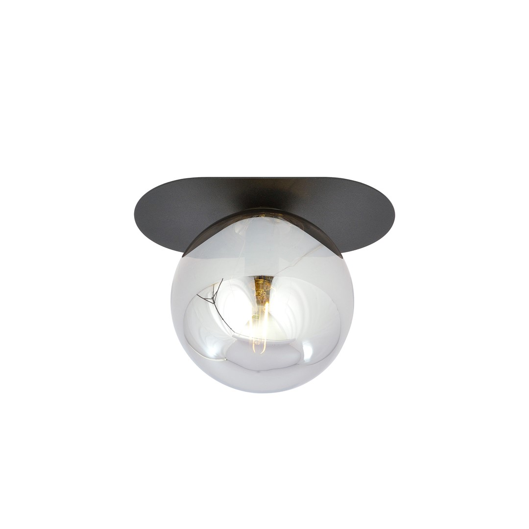 Plaza 20cm Negro plafón De Emibig Lighting - La elegante lámpara de techo Plaza destaca por su diseño industrial y sofisticado, aportando un toque moderno a cualquier estancia.