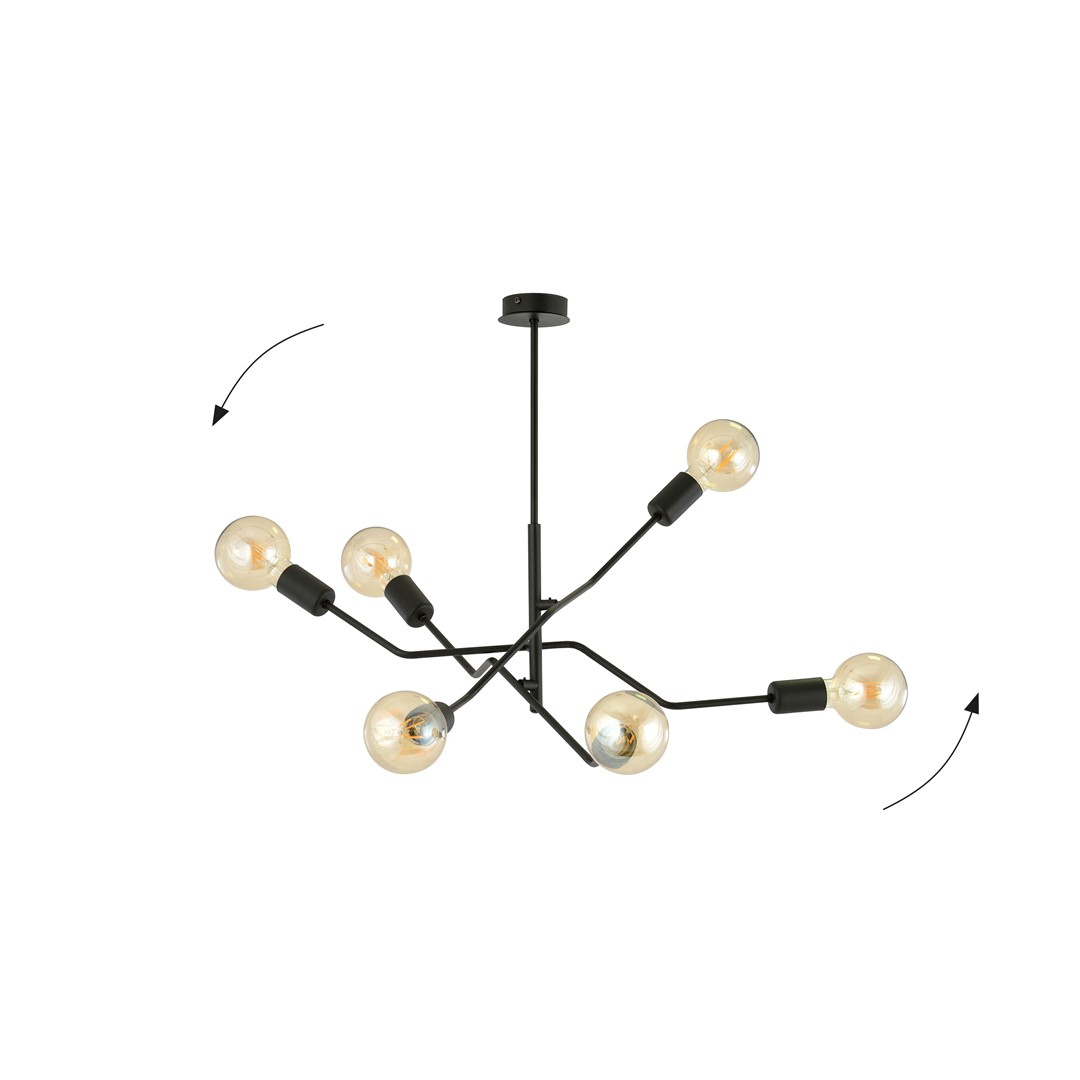 Frix Ø66 Negro Lámpas de techo De Emibig Lighting - El color negro, cl&aacute;sicamente elegante, ofrece muchas posibilidades de dise&ntilde;o de interiores y se combina a la perfecci&oacute;n con entornos modernos y tradicionales.