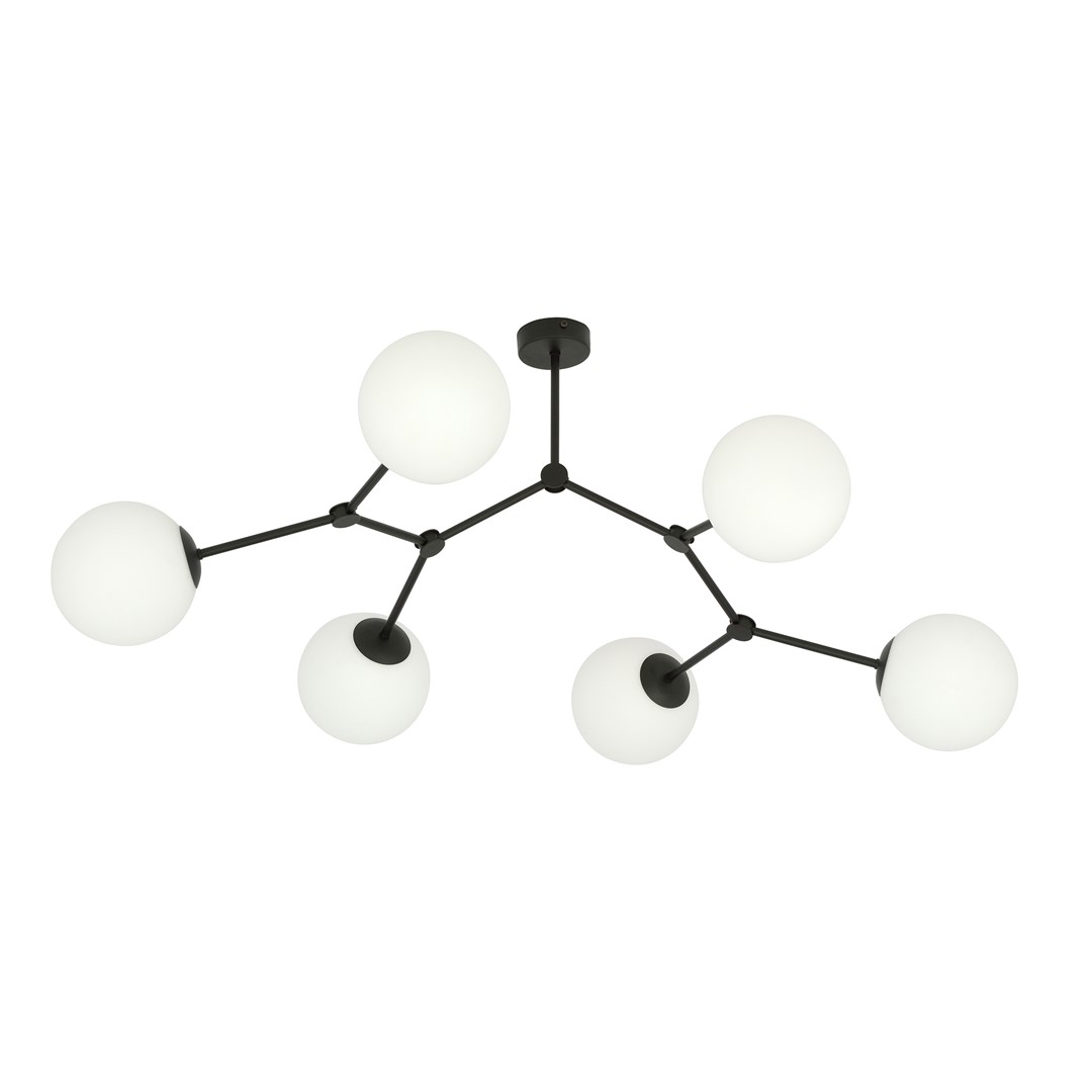 Space 108cm Blanco plafón De Emibig Lighting - Raum &ndash; Una l&aacute;mpara de techo que se adapta perfectamente a la tendencia de estilo e impresiona por su forma &uacute;nica y su dise&ntilde;o caracter&iacute;stico.