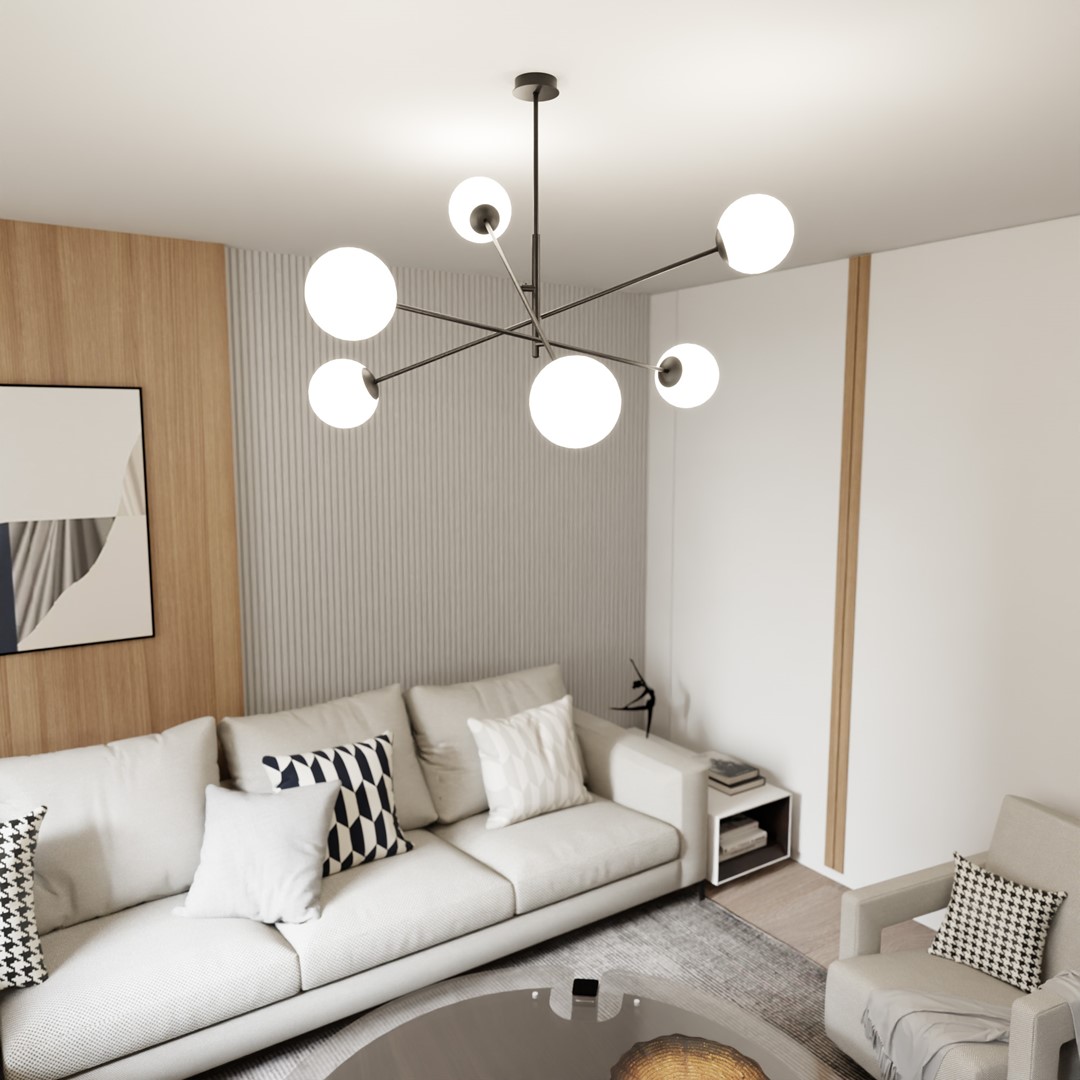 Linear Ø102 Blanco Lámpas de techo De Emibig Lighting - Linear es una serie de l&aacute;mparas de techo modernas muy vendidas que se adaptan perfectamente tanto a interiores modernistas como a los m&aacute;s tradicionales.