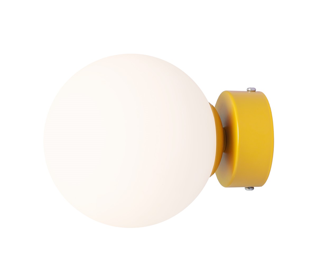 Ball Ø15 Mostaza lámpara de pared De Artera - Gracias a su diseño minimalista, la lámpara se integra a la perfección en interiores modernos y clásicos, a la vez que proporciona una luz eficaz que subraya la atmósfera de la habitación.