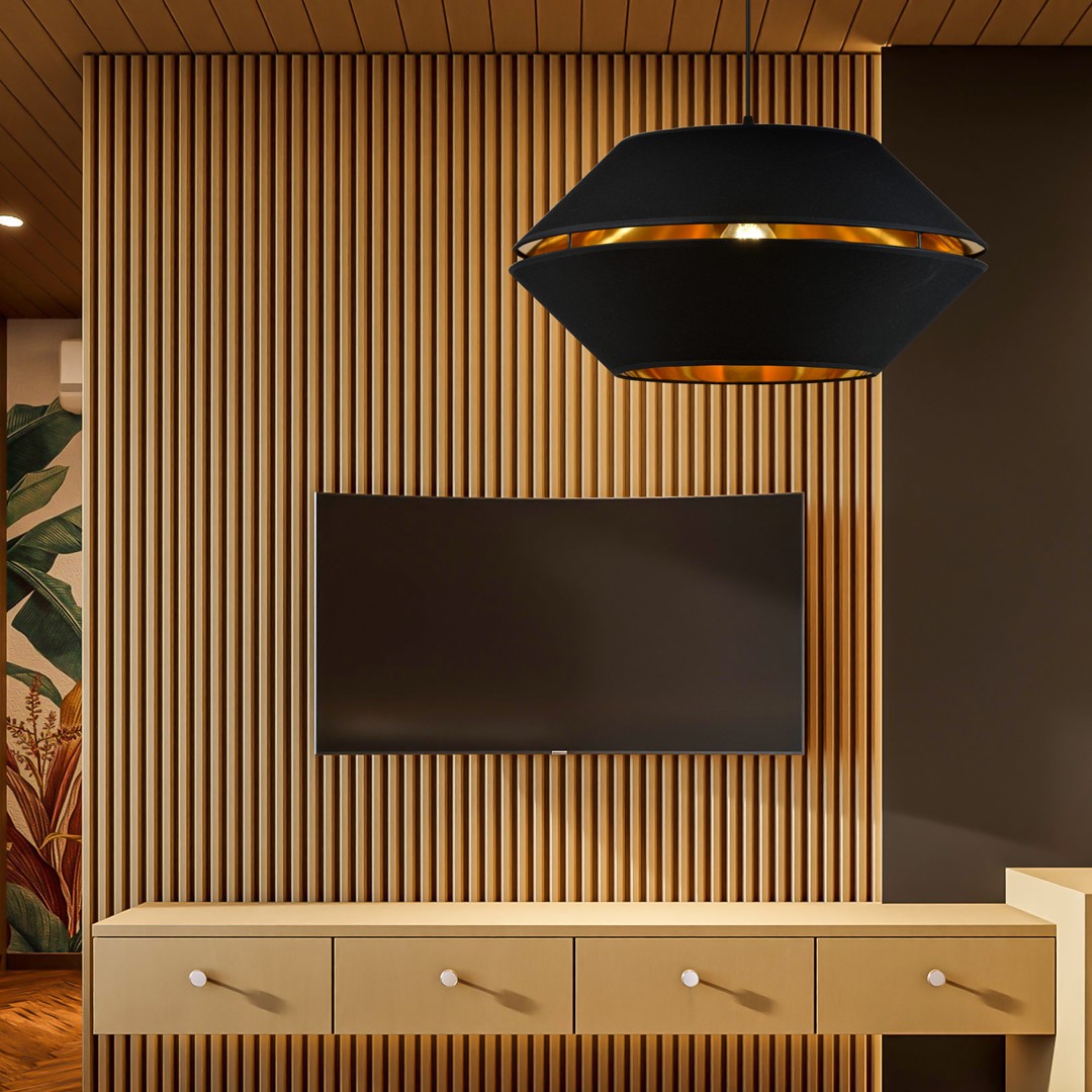 Piano Ø42 Negro Lámpas de techo De Emibig Lighting - La l&aacute;mpara de techo Piano es una combinaci&oacute;n armoniosa de elegancia atemporal y dise&ntilde;o moderno.