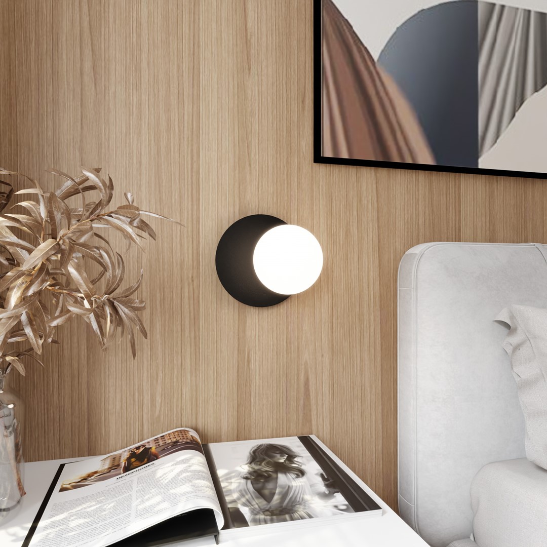 Oslo Ø20 Blanco lámpara de pared De Emibig Lighting - Su fuerza reside en su forma extremadamente duradera, su expresi&oacute;n met&aacute;lica fr&iacute;a, sus superficies lisas y una paleta de colores uniforme: una combinaci&oacute;n que atrae a quienes valoran el orden, la simplicidad y las formas armoniosas.