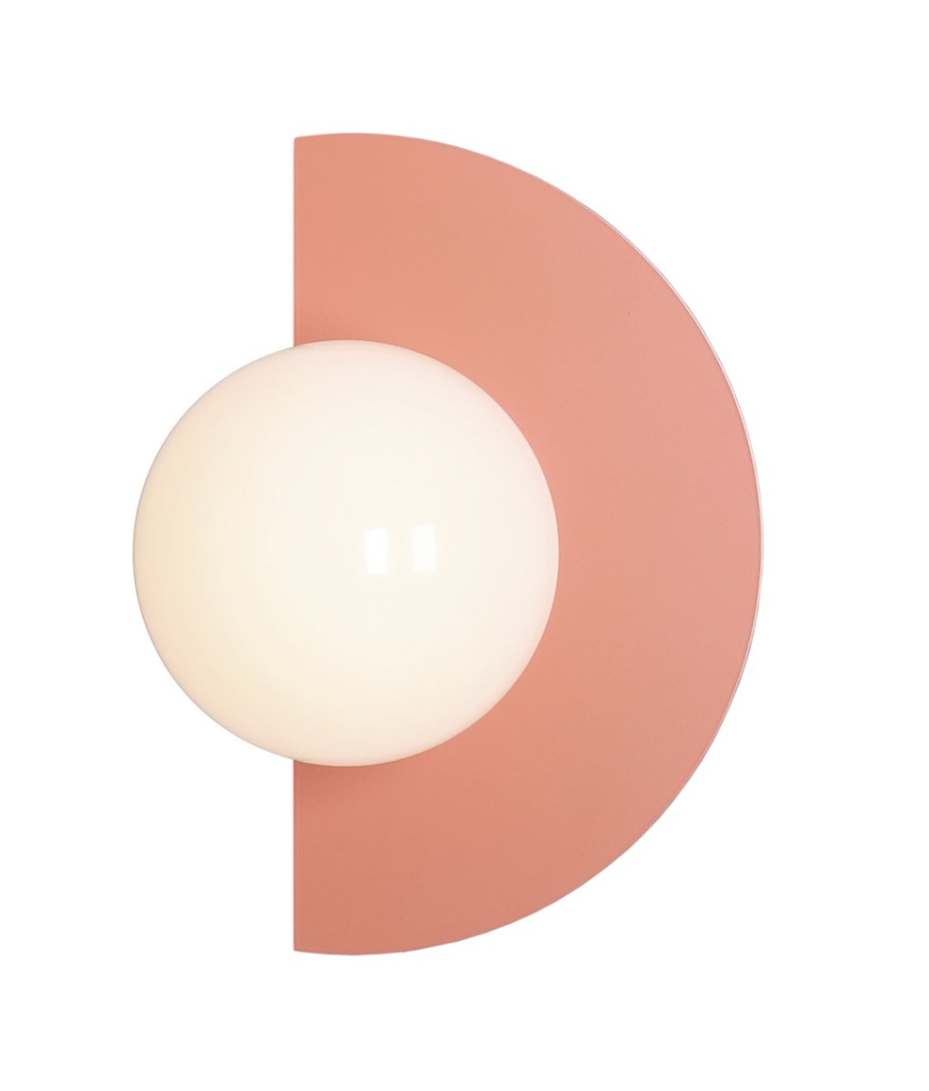 Loop 28cm Coral lámpara de pared De Artera - Esta moderna lámpara de pared combina una geometría simple con un diseño elegante para crear un elemento de diseño único y llamativo.