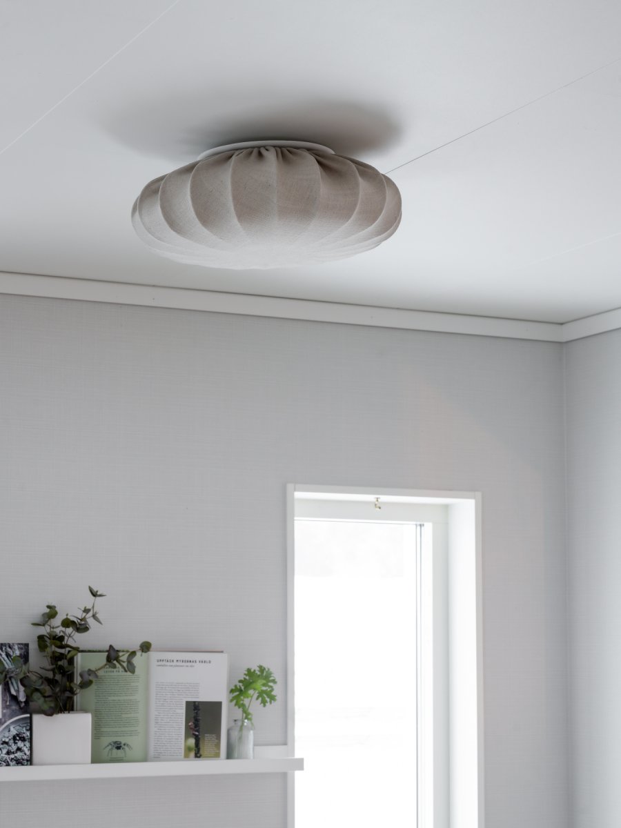 Florenzo Ø70 Gris plafón De PR Home - Plafond i linnetyg med vacker struktur.