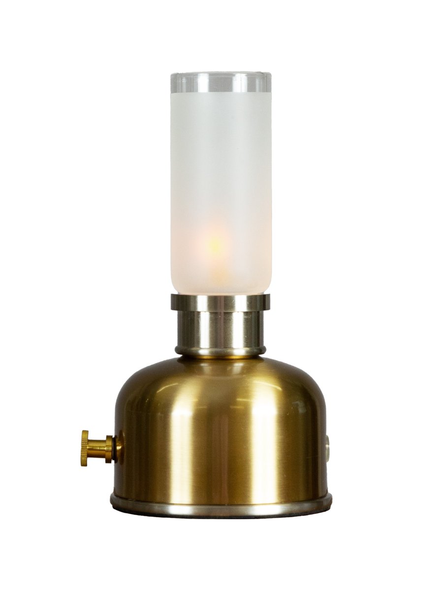 Frida 22cm Latón portátil De PR Home - Crea un ambiente c&aacute;lido y acogedor con una temperatura de color de aproximadamente 2400 Kelvin y un flujo luminoso de 20 a 40 l&uacute;menes, seg&uacute;n el nivel de atenuaci&oacute;n.