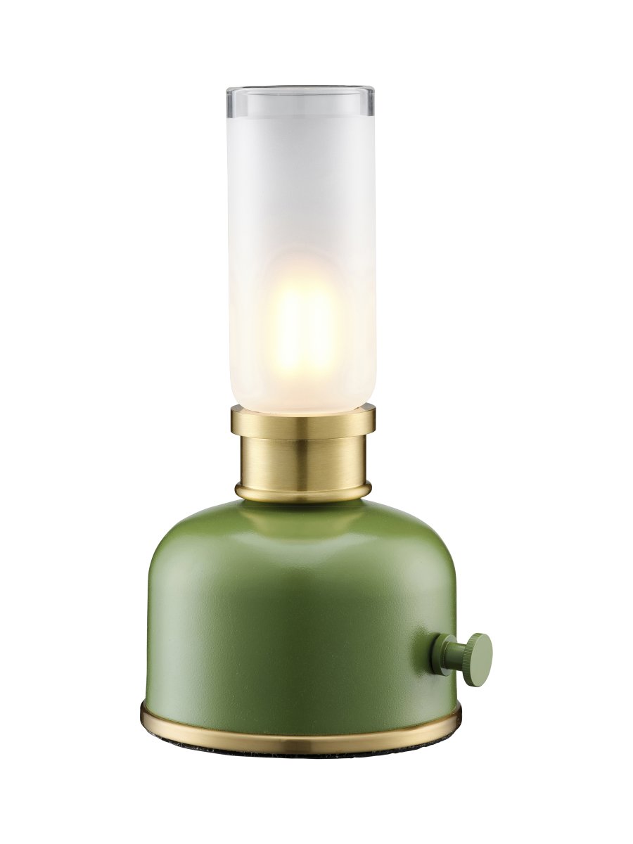Frida 22cm Verde portátil De PR Home - Crea un ambiente c&aacute;lido y acogedor con una temperatura de color de aproximadamente 2200 Kelvin y un flujo luminoso de 20 a 40 l&uacute;menes, seg&uacute;n el nivel de atenuaci&oacute;n.
