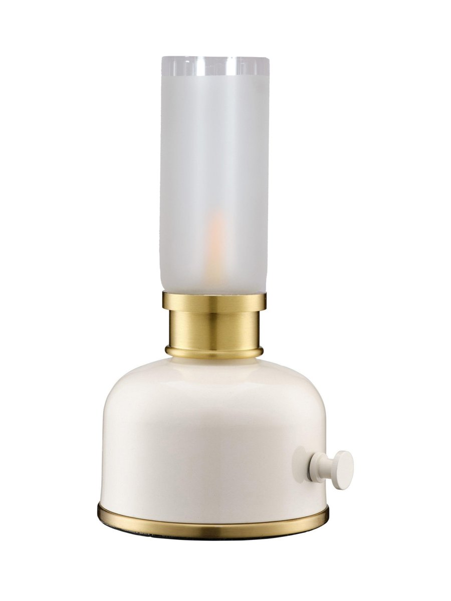 Frida 22cm Blanco portátil De PR Home - Crea un ambiente c&aacute;lido y acogedor con una temperatura de color de aproximadamente 2000 Kelvin y un flujo luminoso de 20 a 40 l&uacute;menes, seg&uacute;n el nivel de atenuaci&oacute;n.