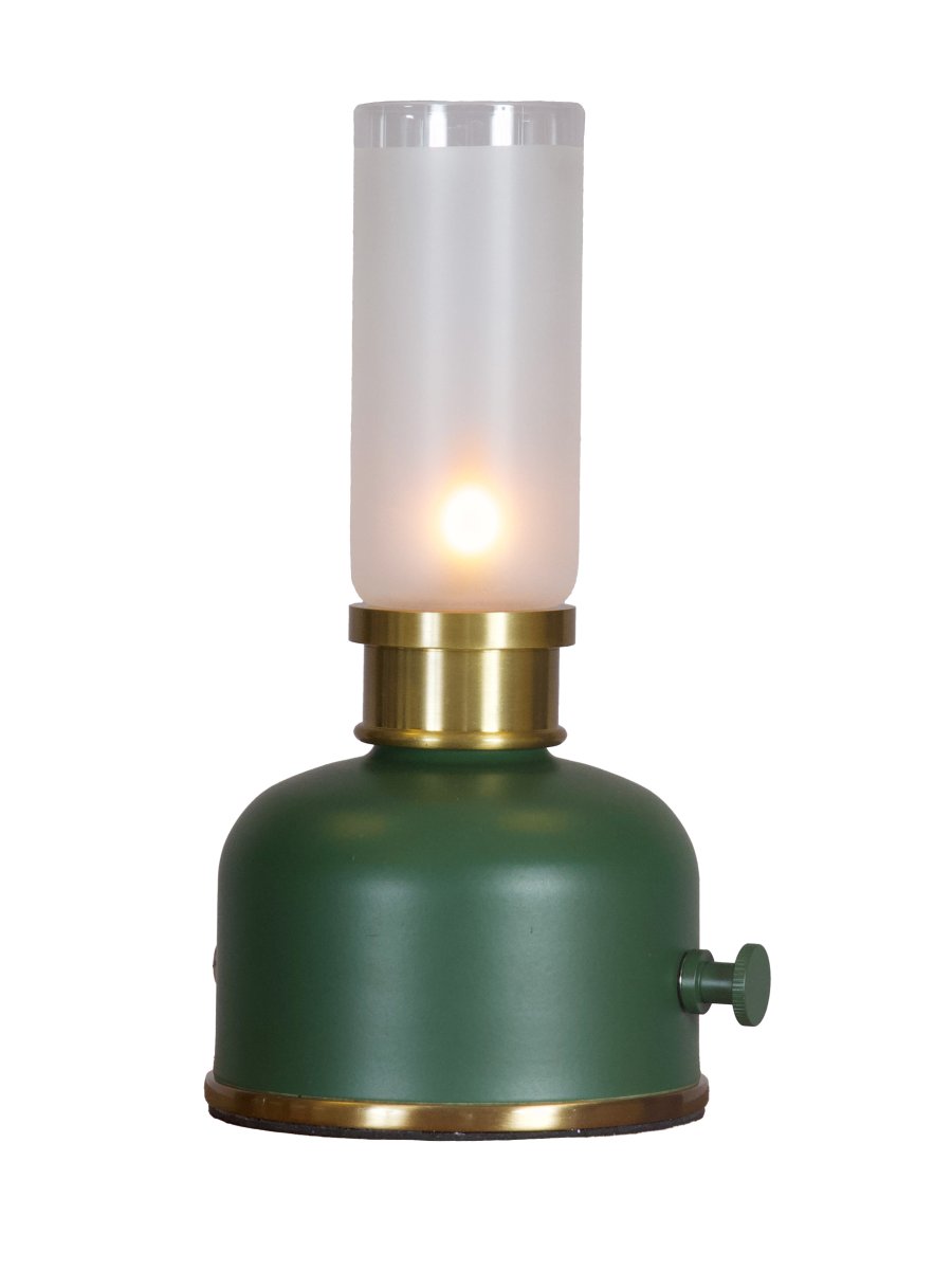 Frida 22cm verde oscuro portátil De PR Home - Crea un ambiente c&aacute;lido y acogedor con una temperatura de color de aproximadamente 2000 Kelvin y un flujo luminoso de 20 a 40 l&uacute;menes, seg&uacute;n el nivel de atenuaci&oacute;n.