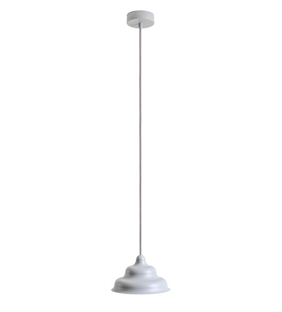 Wave Ø17 Azul Lámpas de techo De Artera - La pantalla de metal desgastado en gris mate resalta; El color crea una hermosa dispersión de luz hacia abajo, lo que lo hace perfecto para colgarlo sobre la mesa del comedor o la encimera de la cocina.
