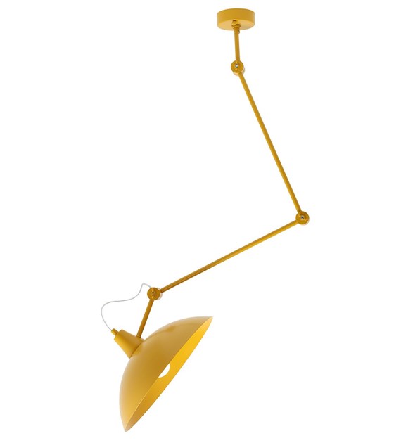 Melos Ø37 Amarillo Lámpas de techo De Artera - La lámpara cuelga del techo mediante tres articulaciones y se puede ajustar individualmente.