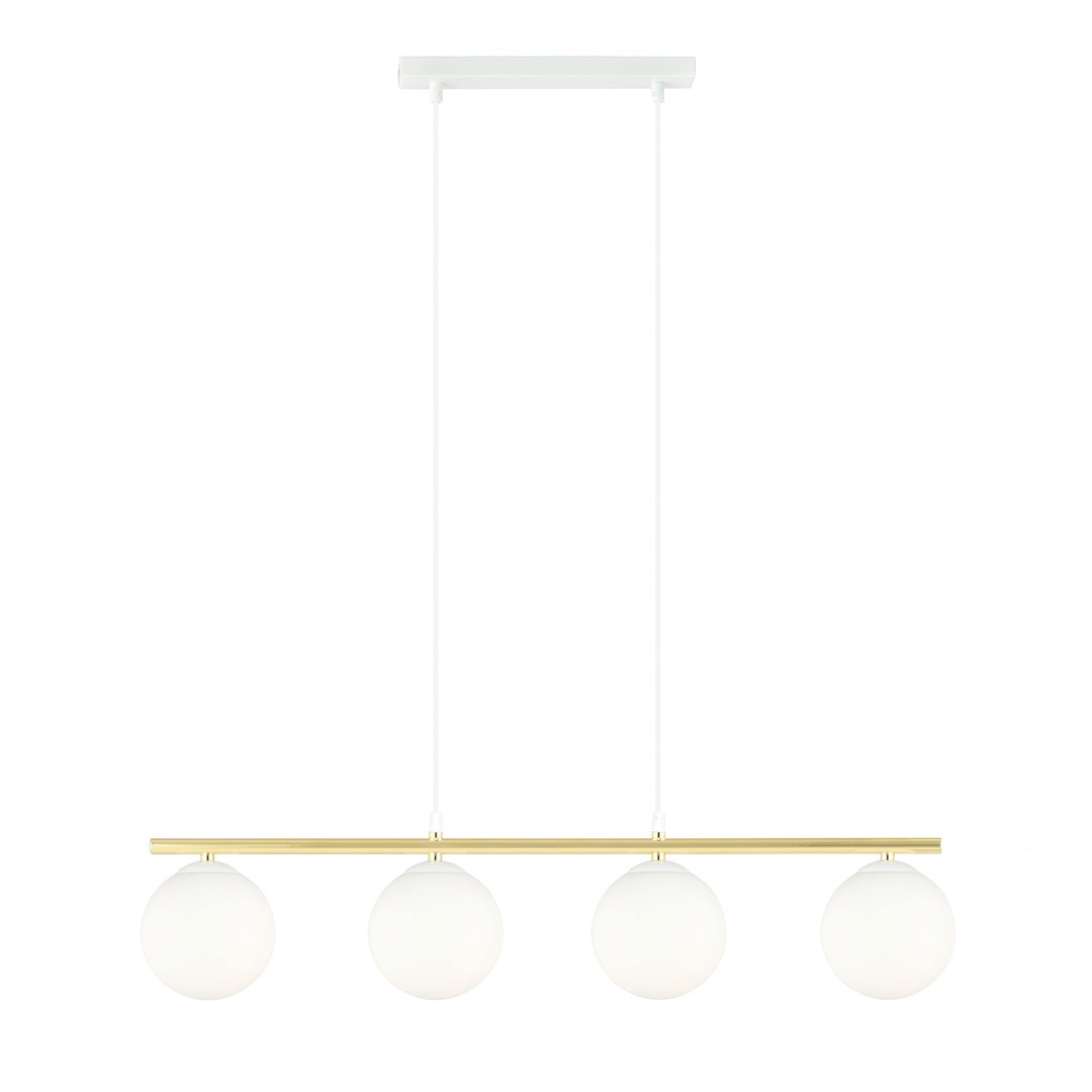 Allora 85cm Blanco Lámpas de techo De Emibig Lighting - La forma sutil y suave junto con los elegantes detalles dorados le dan a la l&aacute;mpara un aspecto &uacute;nico y caracter&iacute;stico.