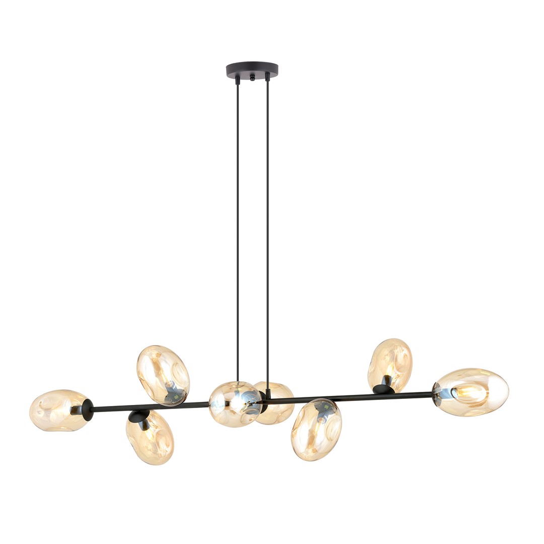 Pandora 140cm Ámbar Lámpas de techo De Emibig Lighting - Pandora es una serie de l&aacute;mparas de techo que impresiona tanto por su apariencia como por su fabricaci&oacute;n de alta calidad.