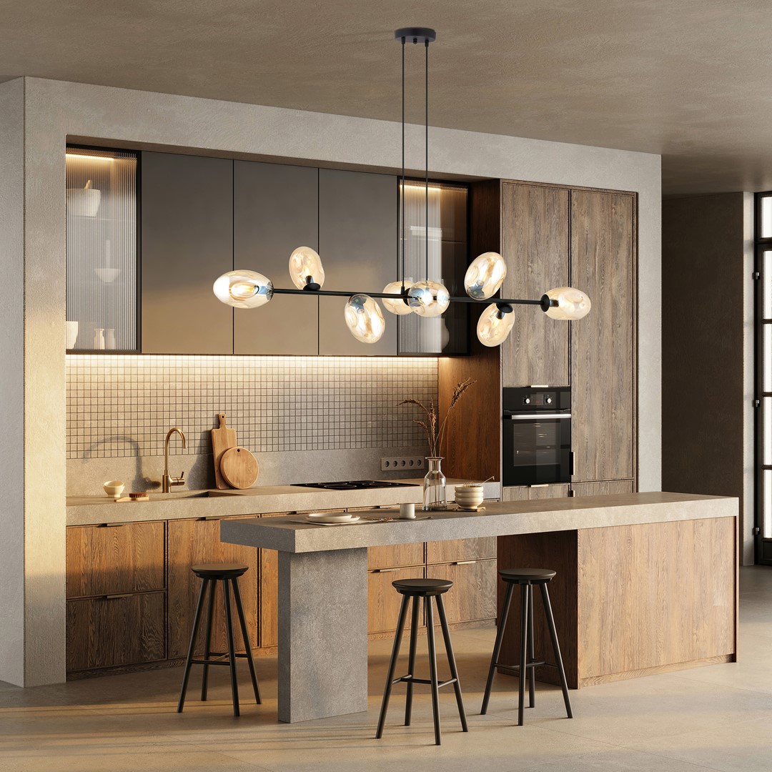 Pandora 140cm Ámbar Lámpas de techo De Emibig Lighting - Pandora es una serie de l&aacute;mparas de techo que impresiona tanto por su apariencia como por su fabricaci&oacute;n de alta calidad.