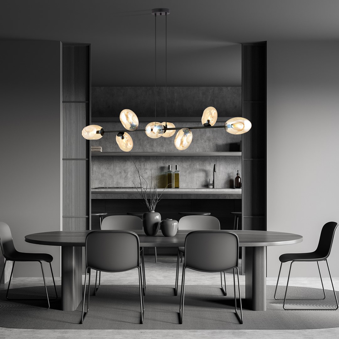 Pandora 140cm Ámbar Lámpas de techo De Emibig Lighting - Pandora es una serie de l&aacute;mparas de techo que impresiona tanto por su apariencia como por su fabricaci&oacute;n de alta calidad.
