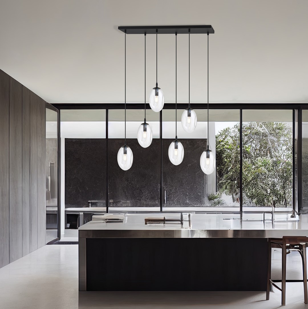 Astral 70cm Transparente Lámpas de techo De Emibig Lighting - Esta moderna l&aacute;mpara tiene una forma de pantalla &uacute;nica, elegante y estilizada, que a&ntilde;ade encanto y car&aacute;cter a la habitaci&oacute;n.