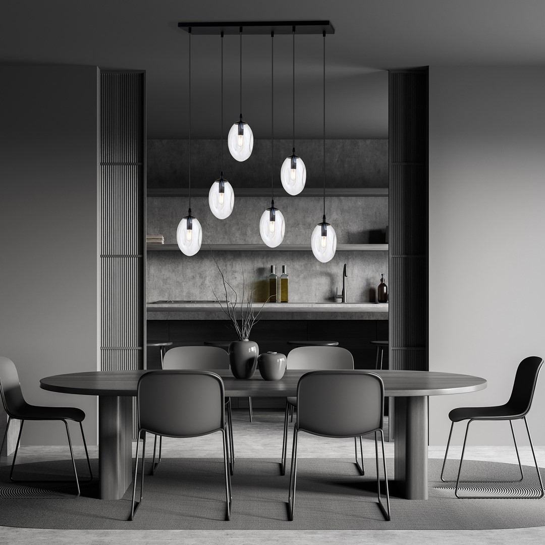 Astral 70cm Transparente Lámpas de techo De Emibig Lighting - Esta moderna l&aacute;mpara tiene una forma de pantalla &uacute;nica, elegante y estilizada, que a&ntilde;ade encanto y car&aacute;cter a la habitaci&oacute;n.