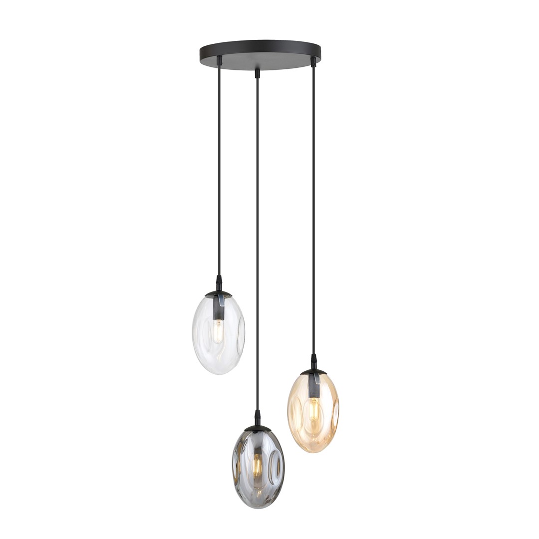 Astral Ø40 Multicolor Lámpas de techo De Emibig Lighting - La suspensión negra aporta un contraste elegante y realza el diseño moderno de la lámpara.