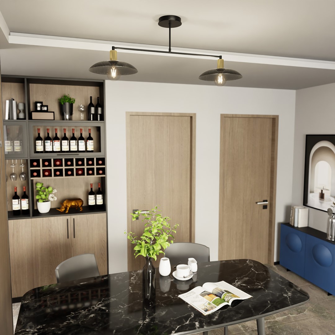 Spirit 100cm Negro plafón De Emibig Lighting - Spirit no s&oacute;lo ilumina la habitaci&oacute;n: tambi&eacute;n combina con el estilo.