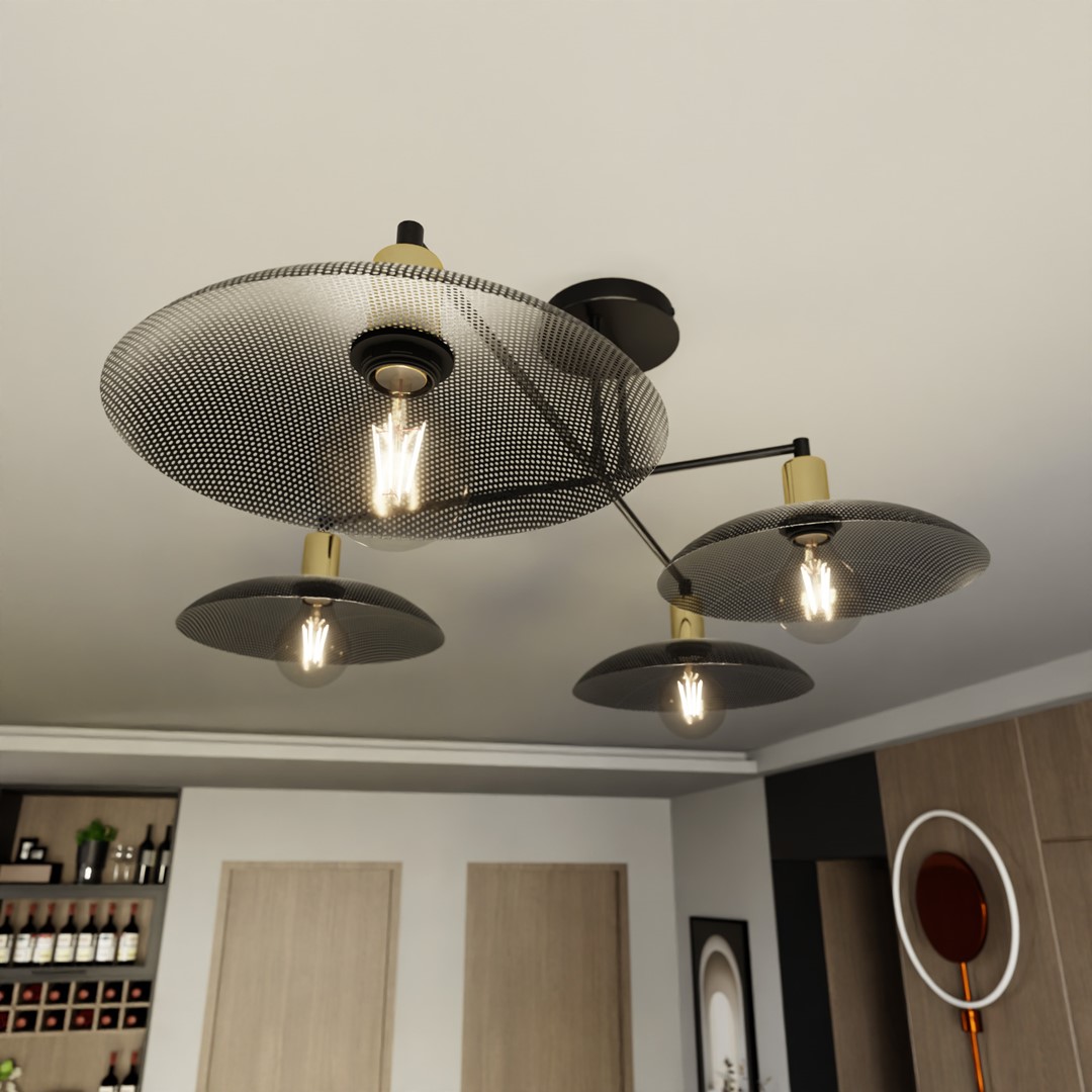 Spirit 100cm Negro plafón De Emibig Lighting - Spirit no s&oacute;lo ilumina la habitaci&oacute;n: tambi&eacute;n combina con el estilo.