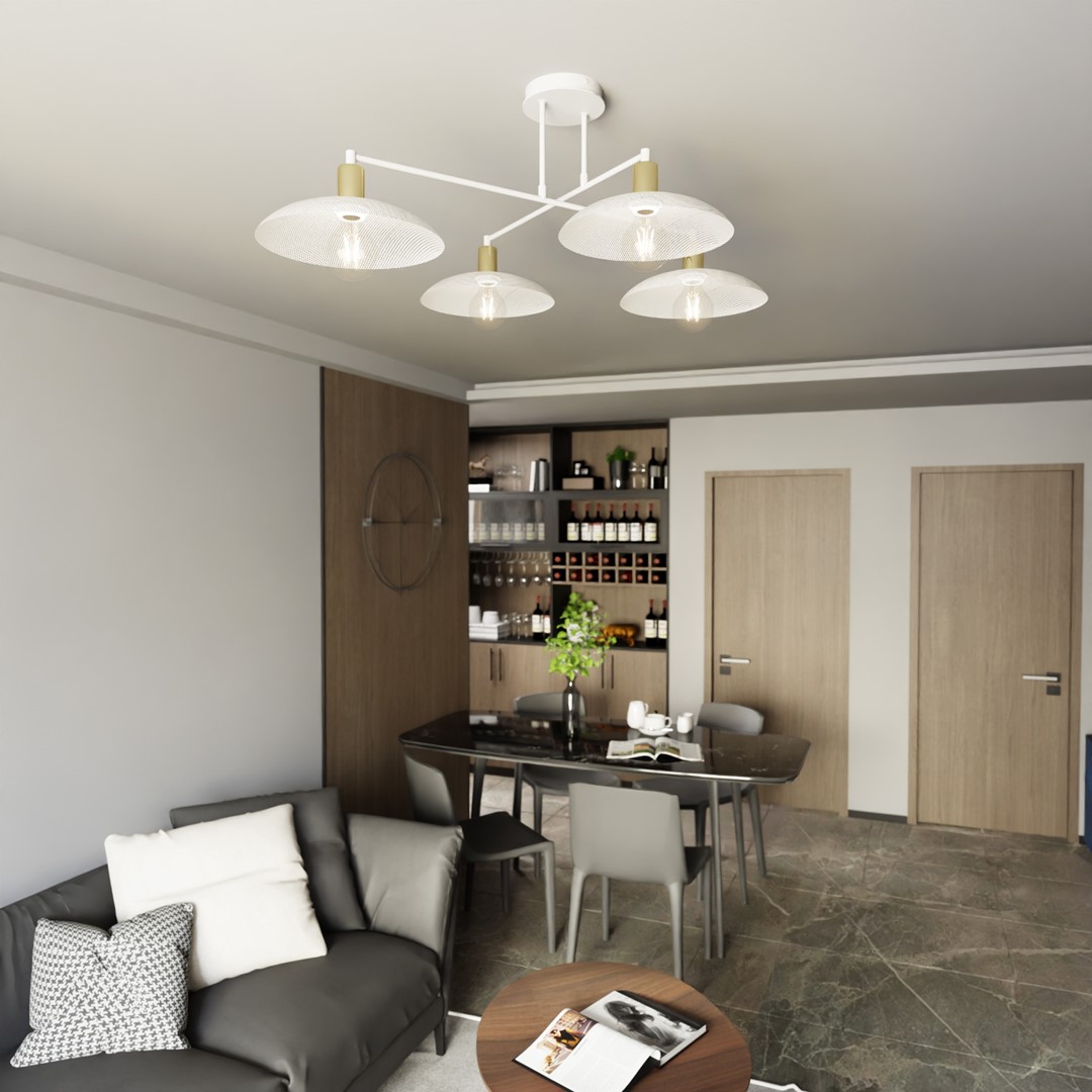 Spirit 100cm Blanco plafón De Emibig Lighting - Spirit no s&oacute;lo ilumina la habitaci&oacute;n: tambi&eacute;n combina con el estilo.