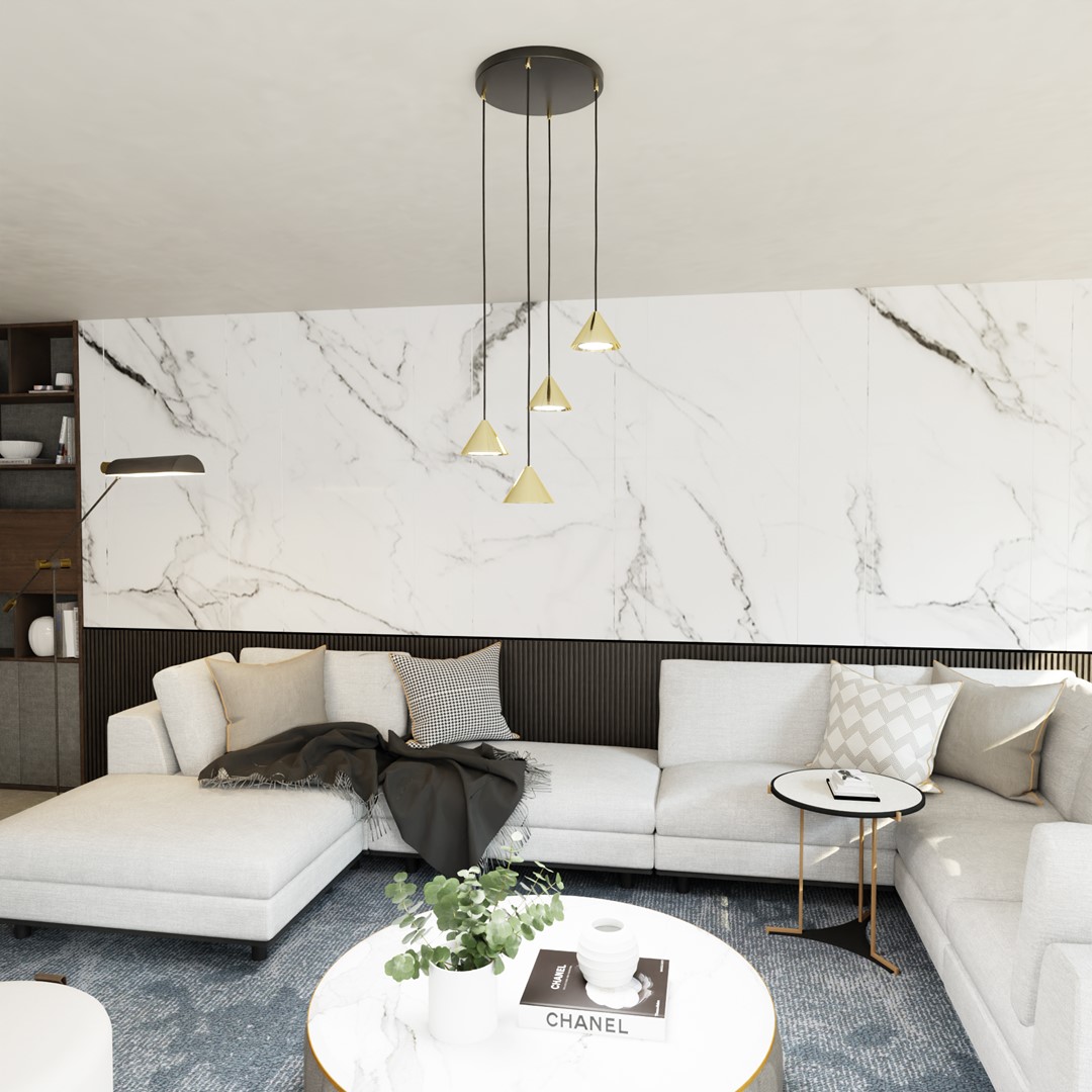 Elit Premium Ø30 Oro Lámpas de techo De Emibig Lighting - Elit es una lámpara única con un diseño moderno y minimalista.