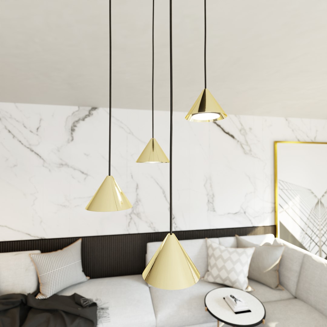 Elit Premium Ø30 Oro Lámpas de techo De Emibig Lighting - Elit es una lámpara única con un diseño moderno y minimalista.