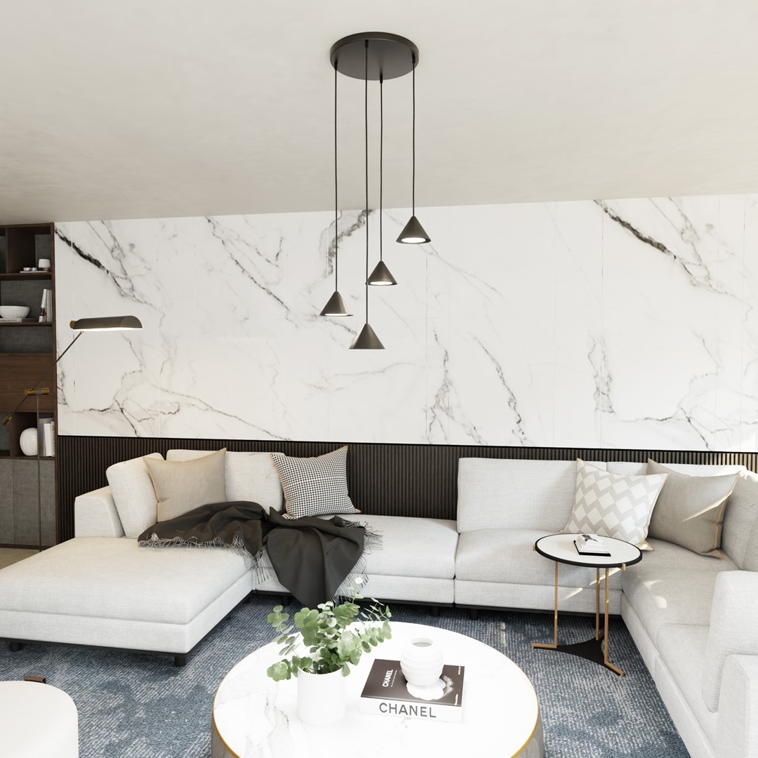 Elit Premium Ø30 Negro Lámpas de techo De Emibig Lighting - Elit es una lámpara única con un diseño moderno y minimalista.