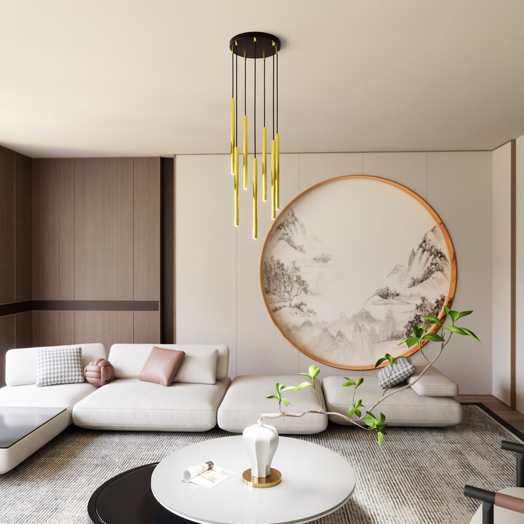 Selter Ø30 Oro Lámpas de techo De Emibig Lighting - Selter es una serie de l&aacute;mparas de techo que combina el glamour con el dise&ntilde;o moderno.