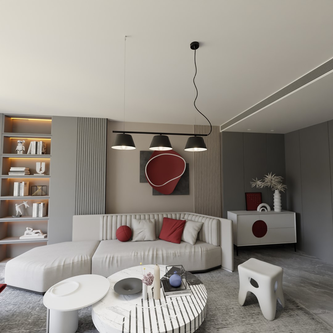 Gelato 82cm Negro Lámpas de techo De Emibig Lighting - La serie de l&aacute;mparas Gelato es una belleza minimalista.