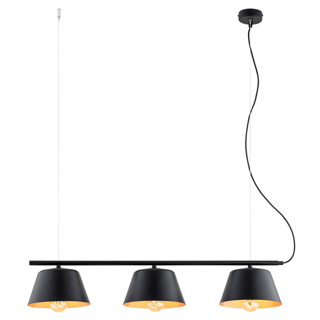 Gelato 82cm Negro Lámpas de techo De Emibig Lighting - La serie de l&aacute;mparas Gelato es una belleza minimalista.