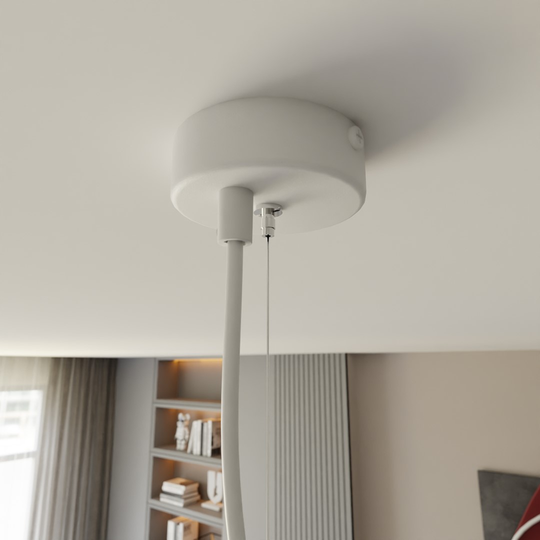 Gelato 100cm Blanco Lámpas de techo De Emibig Lighting - La serie de l&aacute;mparas Gelato es una belleza minimalista.