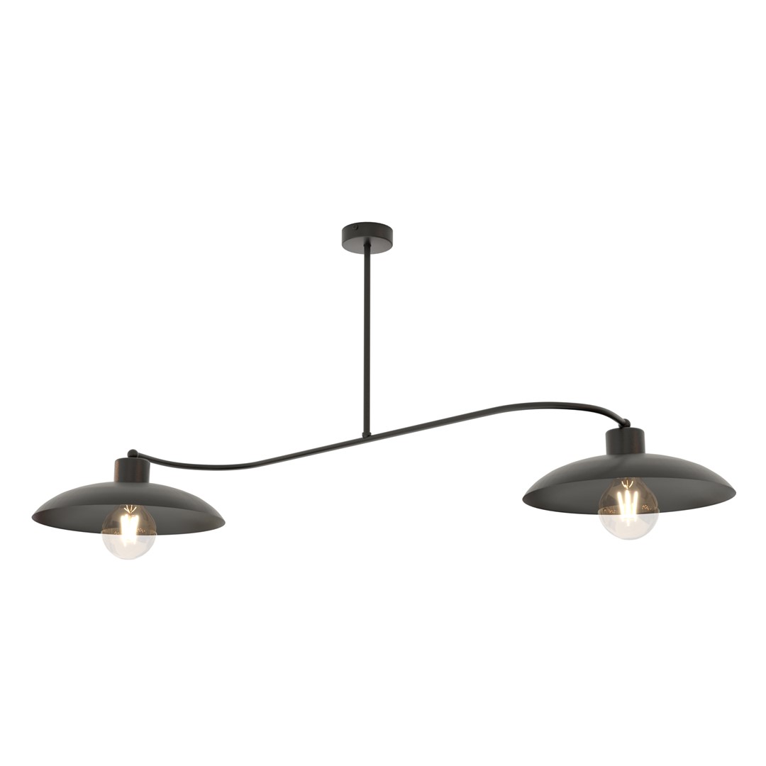 Foster 100cm Negro plafón De Emibig Lighting - La serie complementa los interiores de estilo industrial de una manera elegante y de buen gusto.