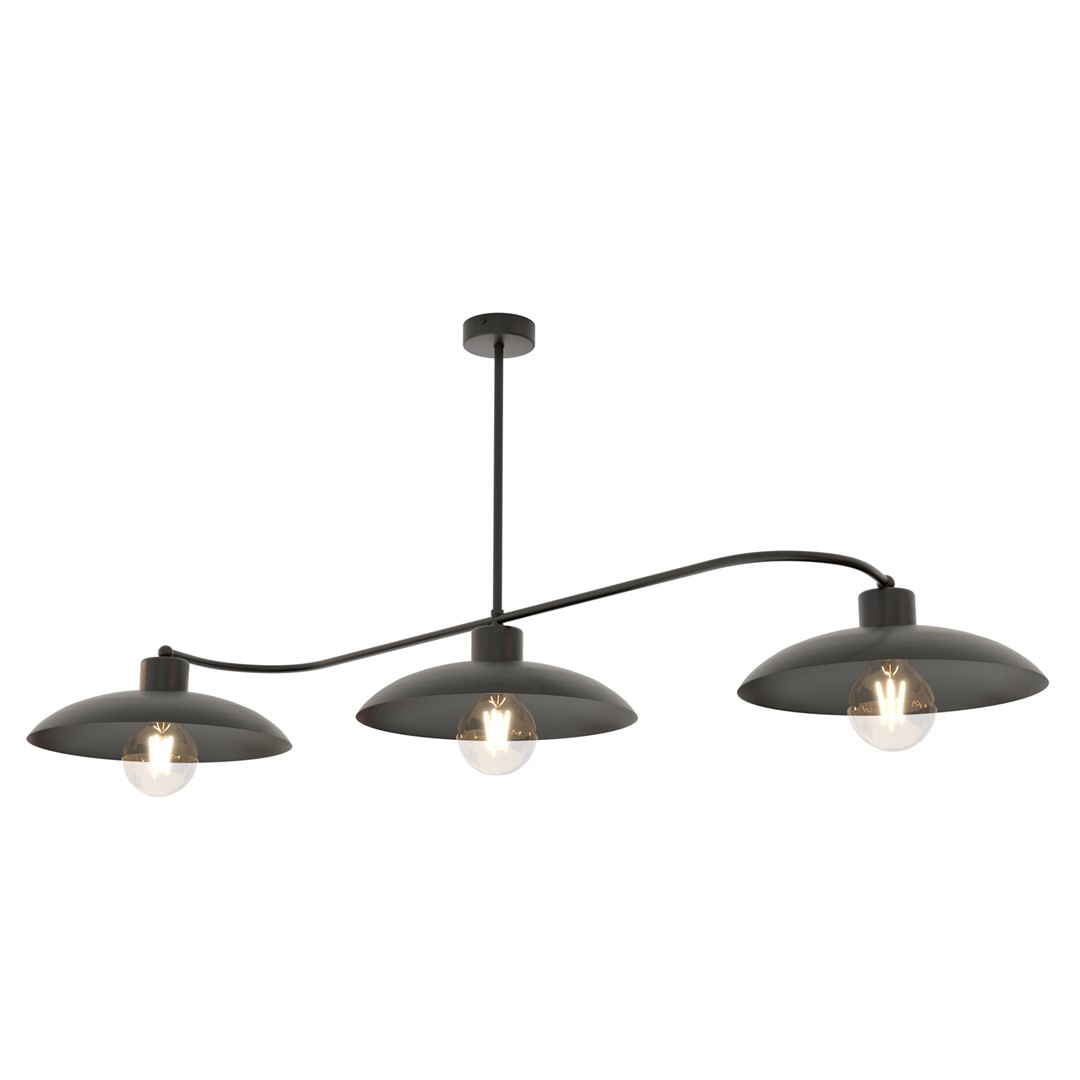 Foster 113cm Negro plafón De Emibig Lighting - La serie complementa los interiores de estilo industrial de una manera elegante y de buen gusto.
